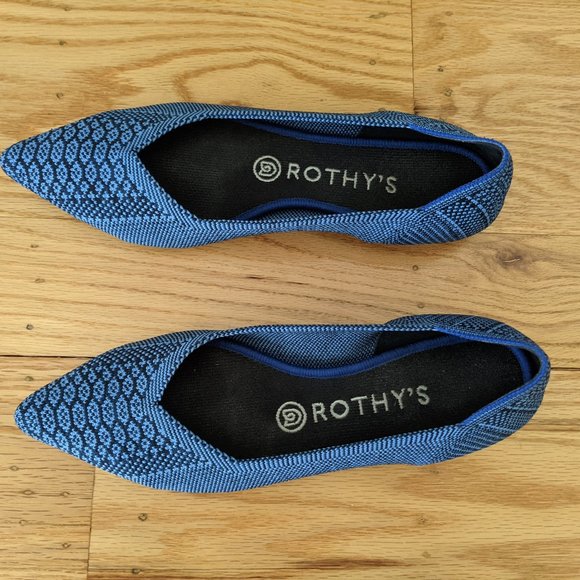 Rothy’s The Point Lapis Python Blue Size 7.5 Rare - Picture 13 of 15